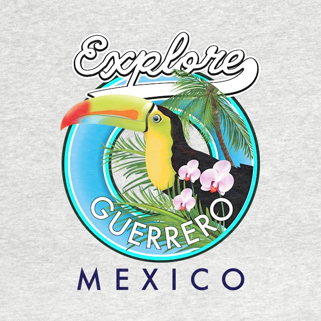 Explore Guerrero Mexico travel logo by nickemporium1